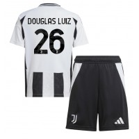 Juventus Douglas Luiz #26 Heimtrikotsatz Kinder 2024-25 Kurzarm (+ Kurze Hosen)